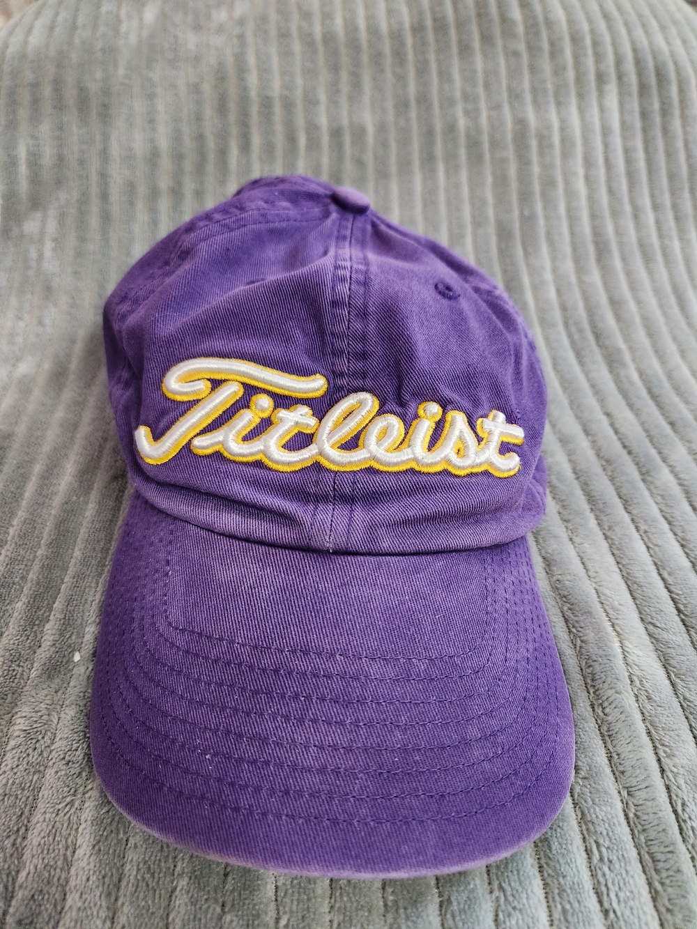 Titleist Men Purple Golf Hat Adjustable Strap LSU Cap Outdoor